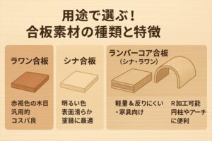 合板を用途で選ぶアイキャッチ画像
